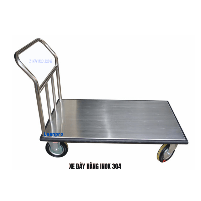 Xe đẩy hàng inox 304