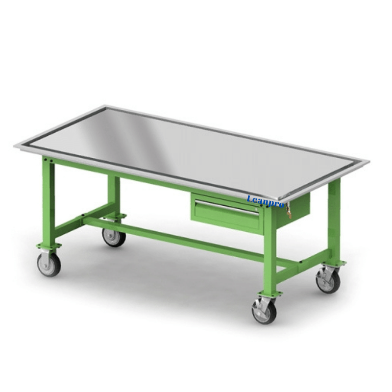 Bàn Thao Tác Mặt Bàn Inox Có Ngăn Kéo Leanpro BTT-LP05