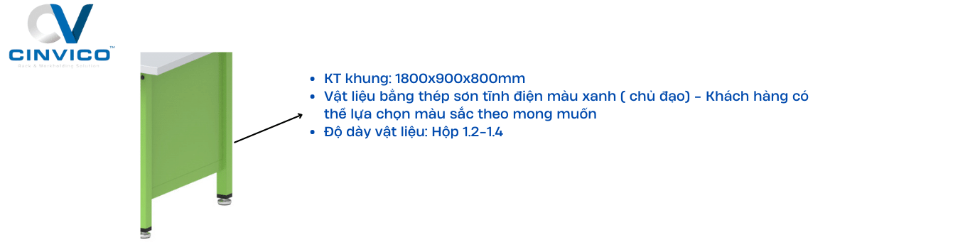 Kích thước khung bàn BTT-LP08