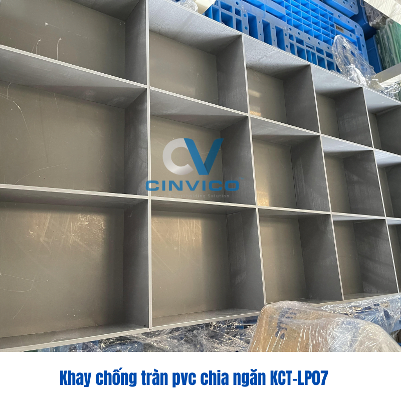 Khay chống tràn PVC chia ngăn KCT-LP07