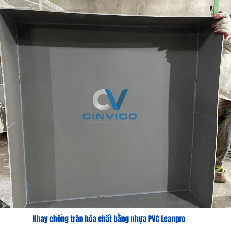 Khay chống tràn hóa chất bằng nhựa PVC Leanpro