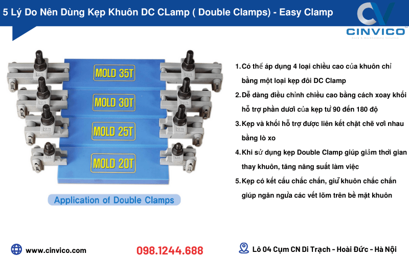 5 Lý do nên dùng kẹp khuôn máy ép nhựa Double Clamp giống Matex 