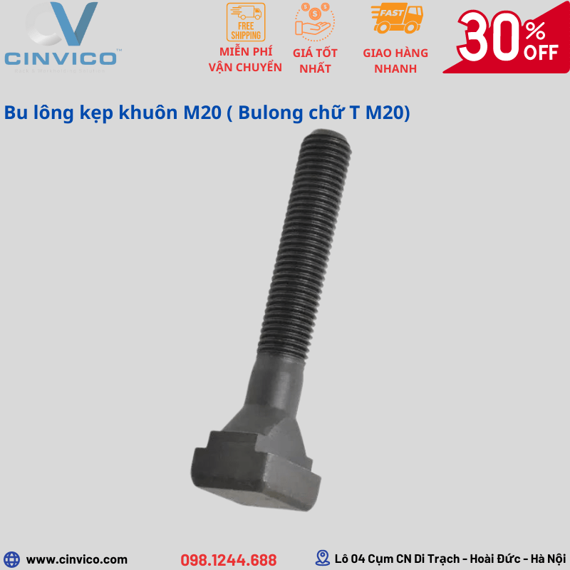 Bu lông kẹp khuôn M20
