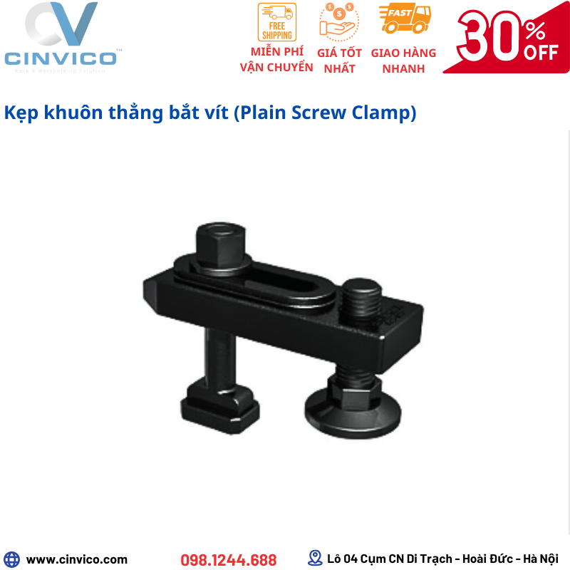 Kẹp khuôn thẳng bắt vít (Plain Screw Clamp)