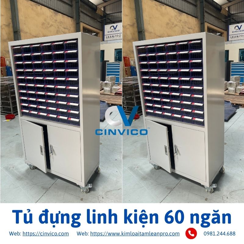 Tủ đựng linh kiện 60 ngăn