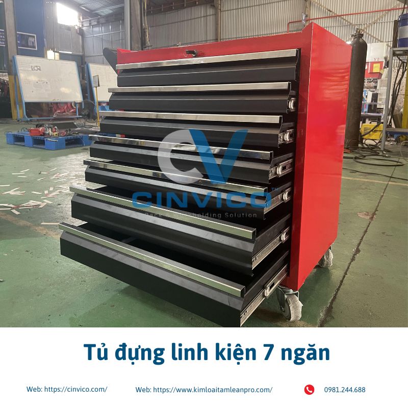 Tủ đựng linh kiện 7 ngăn