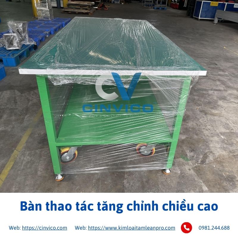 Bàn thao tác tăng chỉnh chiều cao 