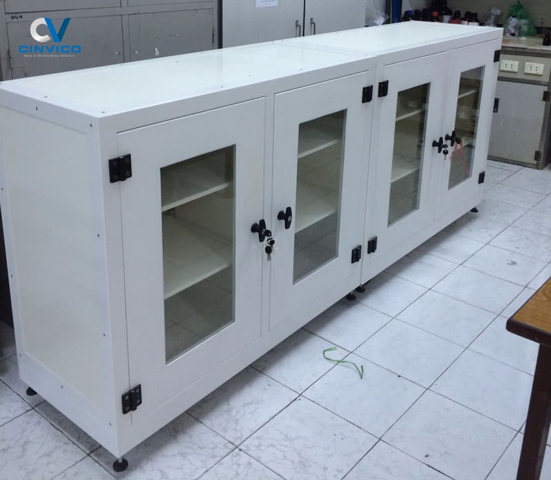 Cấu tạo chung của các loại tủ đựng hóa chất chuyên dụng cho phòng thí nghiệm