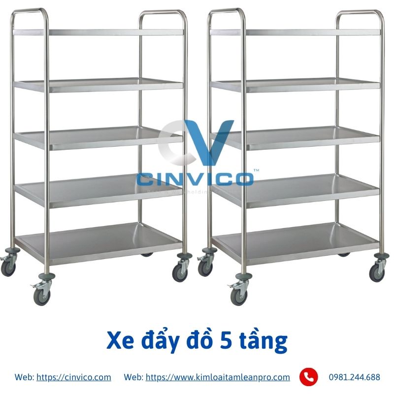 Xe đẩy đồ 5 tầng