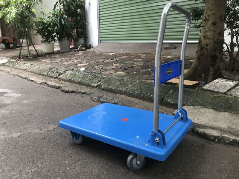 xe đẩy hàng sàn thép và sàn nhựa - 4