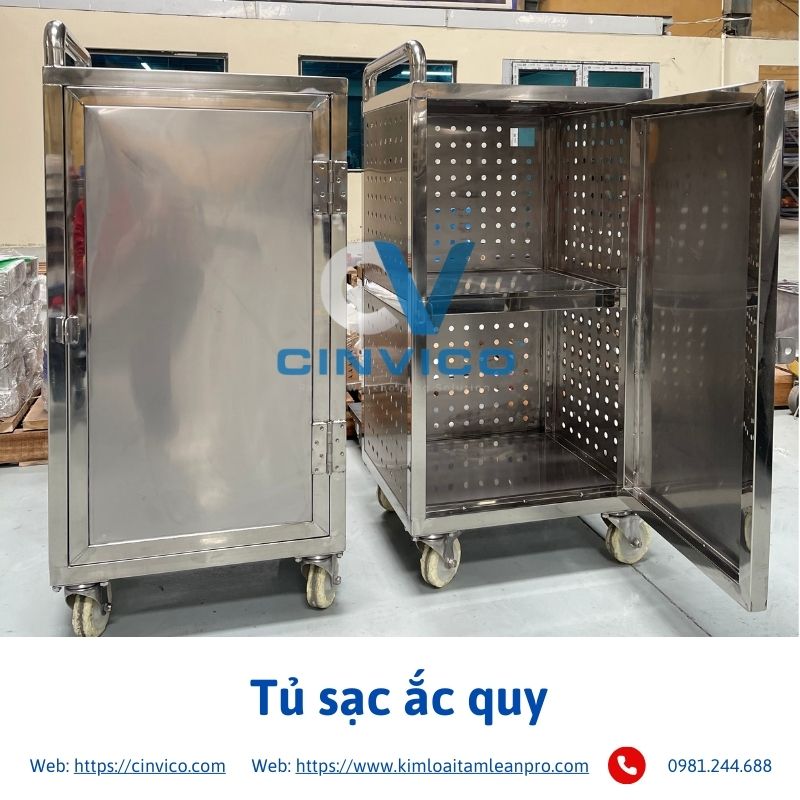 Hình ảnh thực tế tủ sạc ắc quy do Cinvico sản xuất 