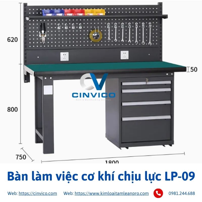 Bàn Làm Việc Cơ Khí Chịu Lực LP-09
