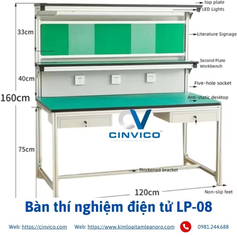 Bàn Thí Nghiệm Điện Tử LP-08