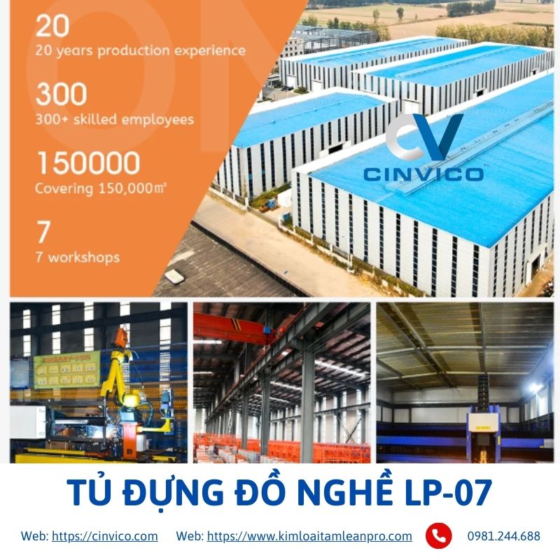hình ảnh thực tế tủ đựng đồ nghề LP-07 tại Cinvico