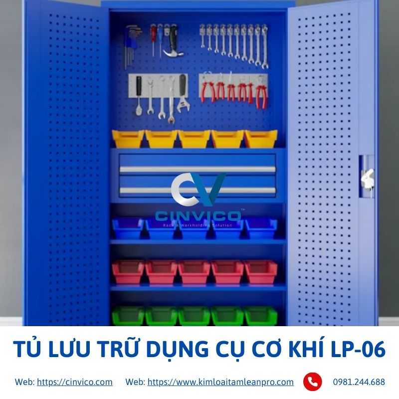 hình ảnh thực tế tủ lưu trữ dụng cụ cơ khí LP-06 tại Cinvico