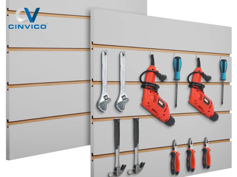 Vách lưới treo dụng cụ Slatwall
