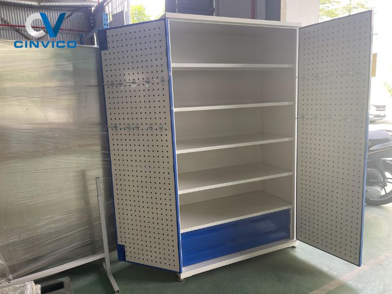 Tủ dụng cụ cơ khí kết hợp bảng Pegboard