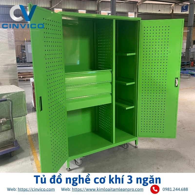 Tủ đồ nghề cơ khí 3 ngăn