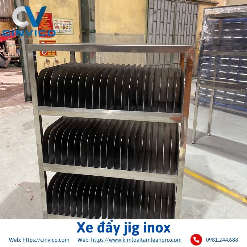 Xe đẩy Jig Inox