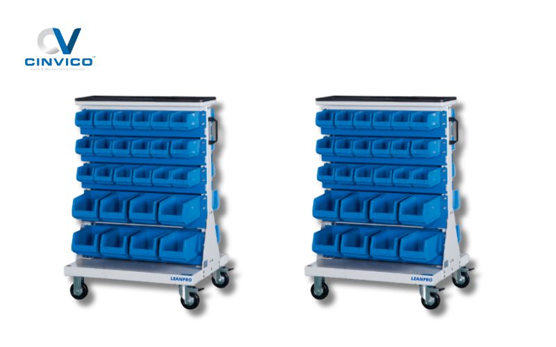 Top 7 loại xe đẩy 4 bánh được ưa chuộng nhất hiện nay - Hình 6 Xe đẩy có hộp để dụng cụ