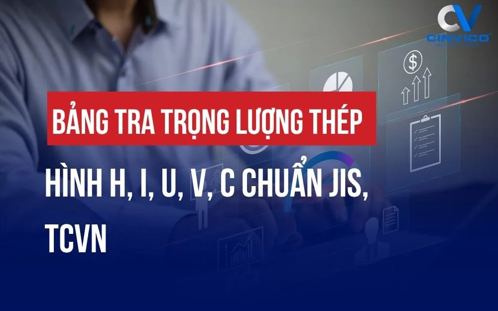 BẢNG TRA TRỌNG LƯỢNG THÉP HÌNH H, I, U, V, C CHUẨN JIS, TCVN