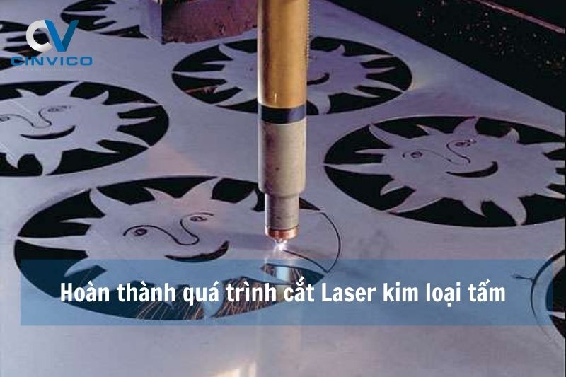 Hoàn thành quá trình cắt Laser kim loại tấm