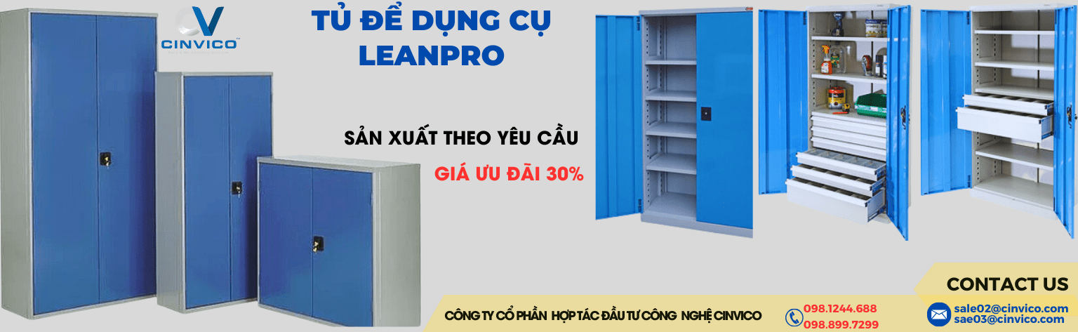 Tủ để dụng cụ Leanpro sản xuất theo yêu cầu tại Việt Nam