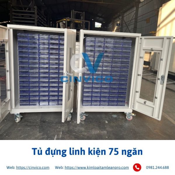 Tủ đựng linh kiện 75 ngăn