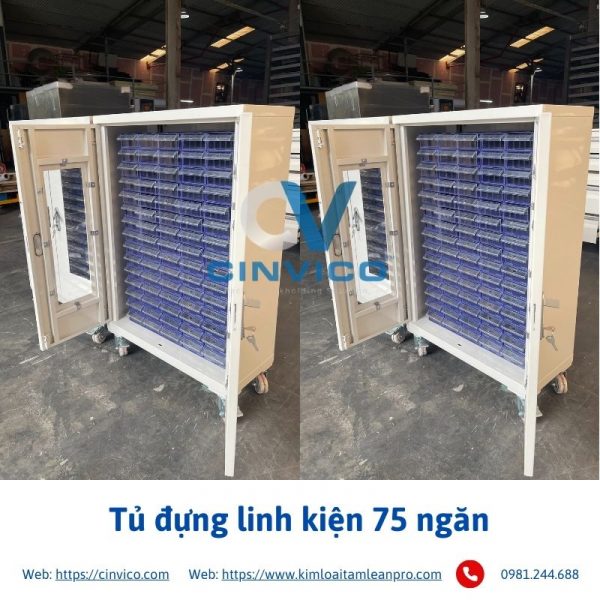 Tủ đựng linh kiện 75 ngăn