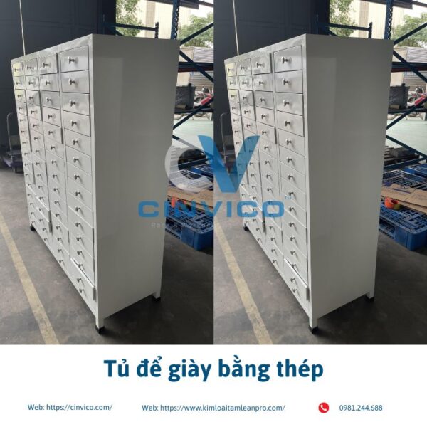 Tủ để giày bằng thép