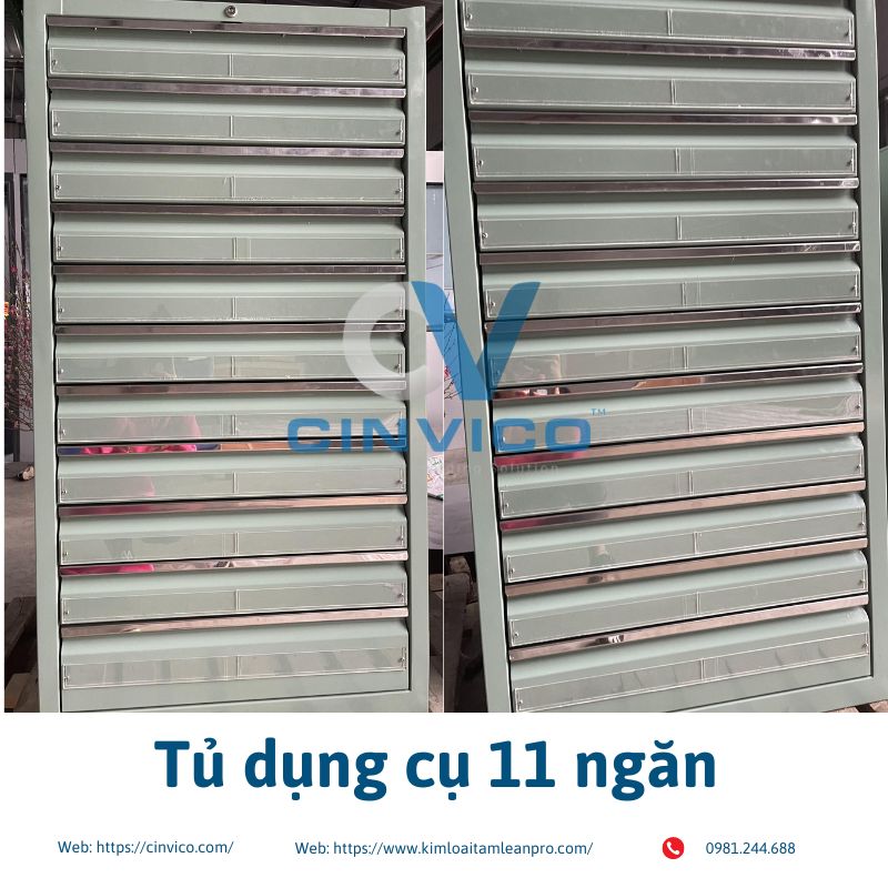 Hình ảnh sản phẩm tủ dụng cụ 11 ngăn Cinvico 