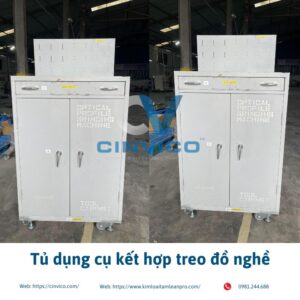 Tủ dụng cụ kết hợp treo đồ nghề