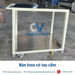 Hình ảnh sản phẩm bàn Inox có tay cầm 