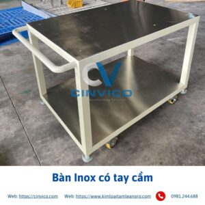 Hình ảnh sản phẩm bàn Inox có tay cầm 