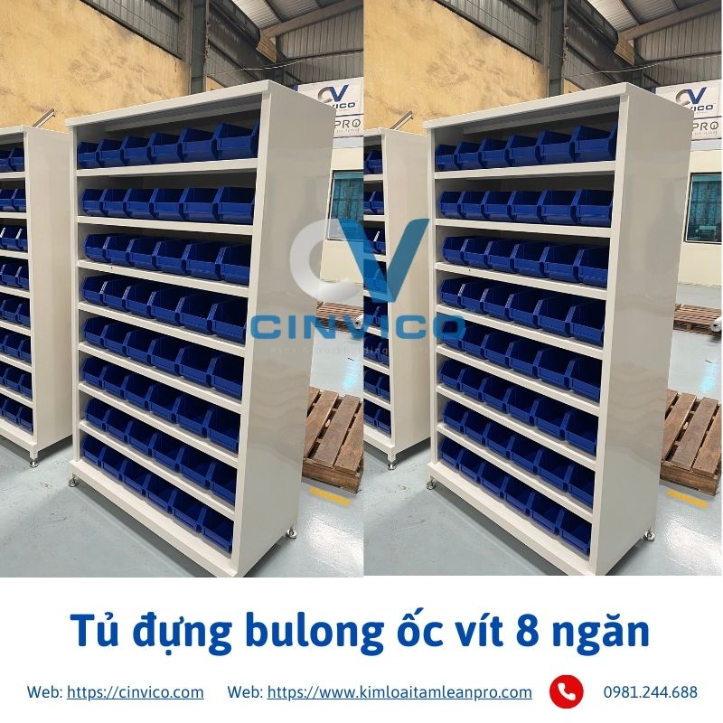 Hình ảnh thực tế về sản phẩm tủ đựng bulong ốc vít nhiều ngăn