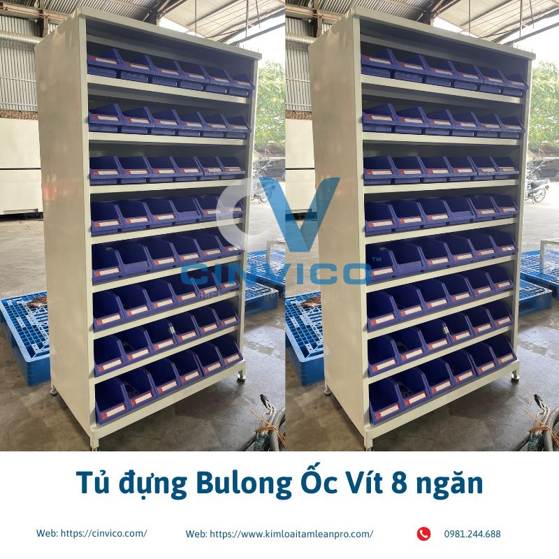 Tủ đựng Bulong Ốc Vít 8 ngăn 