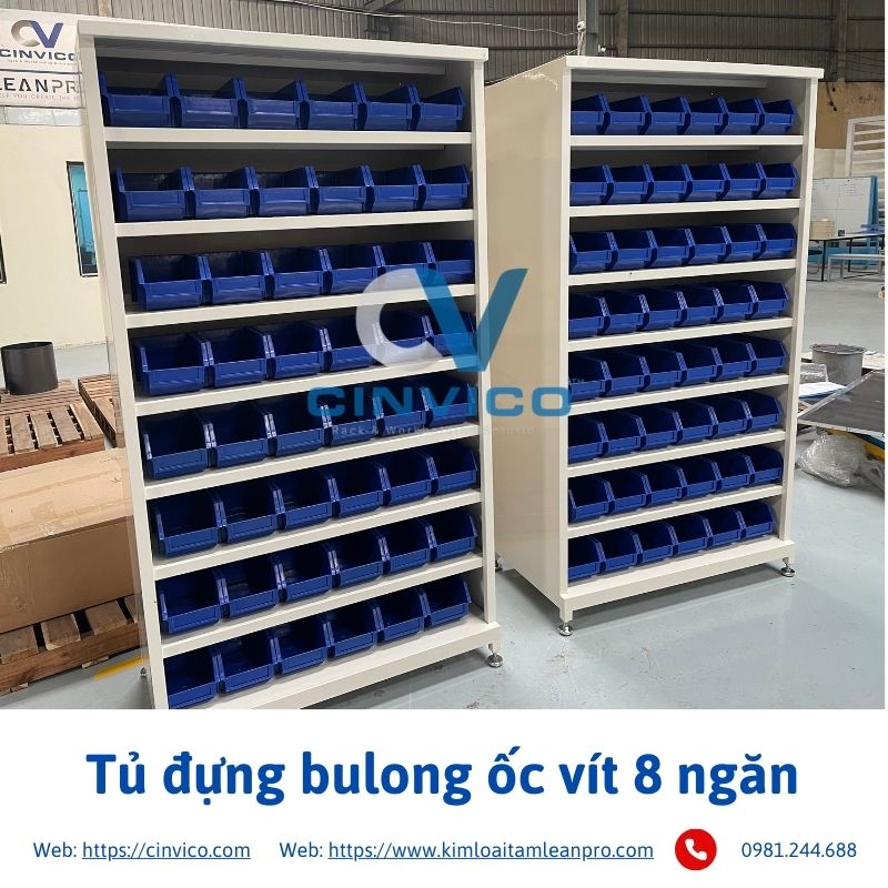 Hình ảnh thực tế về sản phẩm tủ đựng bulong ốc vít nhiều ngăn