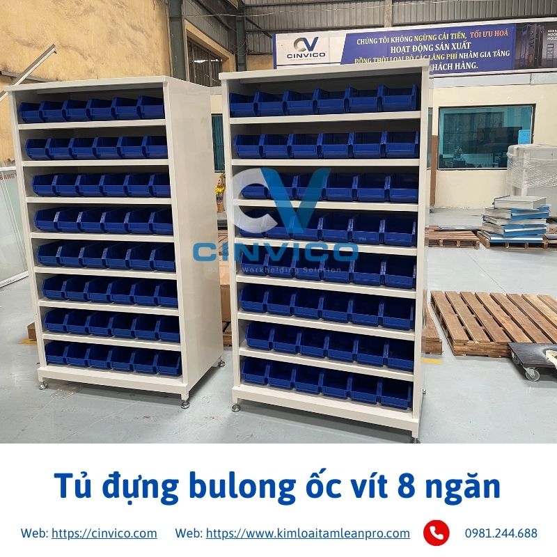 Hình ảnh thực tế về sản phẩm tủ đựng bulong ốc vít nhiều ngăn