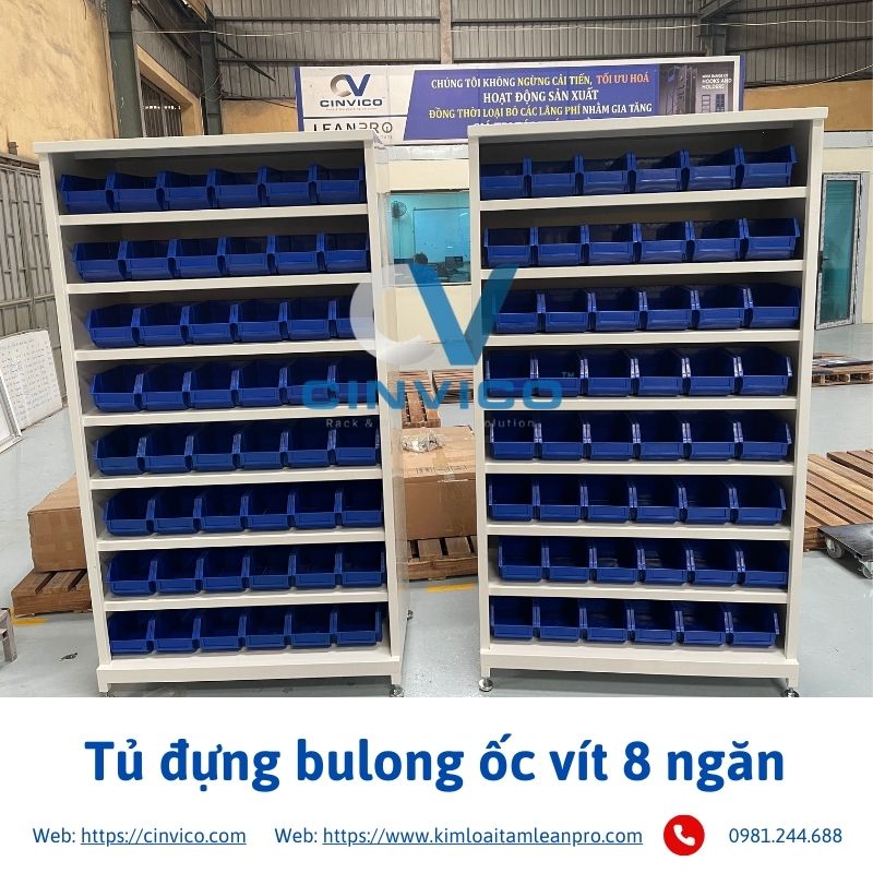 Hình ảnh thực tế về sản phẩm tủ đựng bulong ốc vít nhiều ngăn