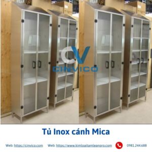 Tủ Inox cánh Mica