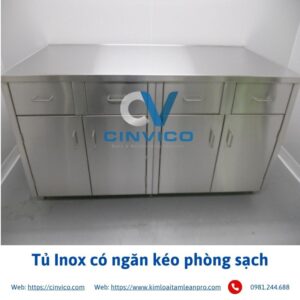 Tủ Inox có ngăn kéo phòng sạch