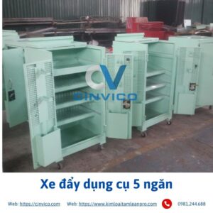 Xe đẩy dụng cụ 5 ngăn