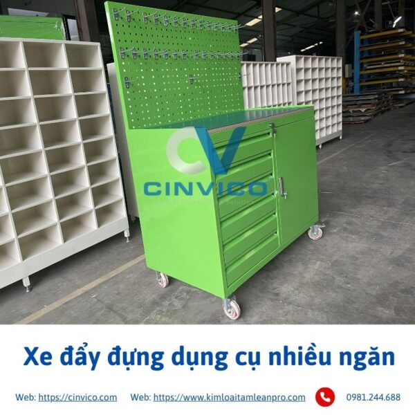 Xe đẩy đựng dụng cụ nhiều ngăn