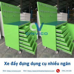 Xe đẩy đựng dụng cụ nhiều ngăn