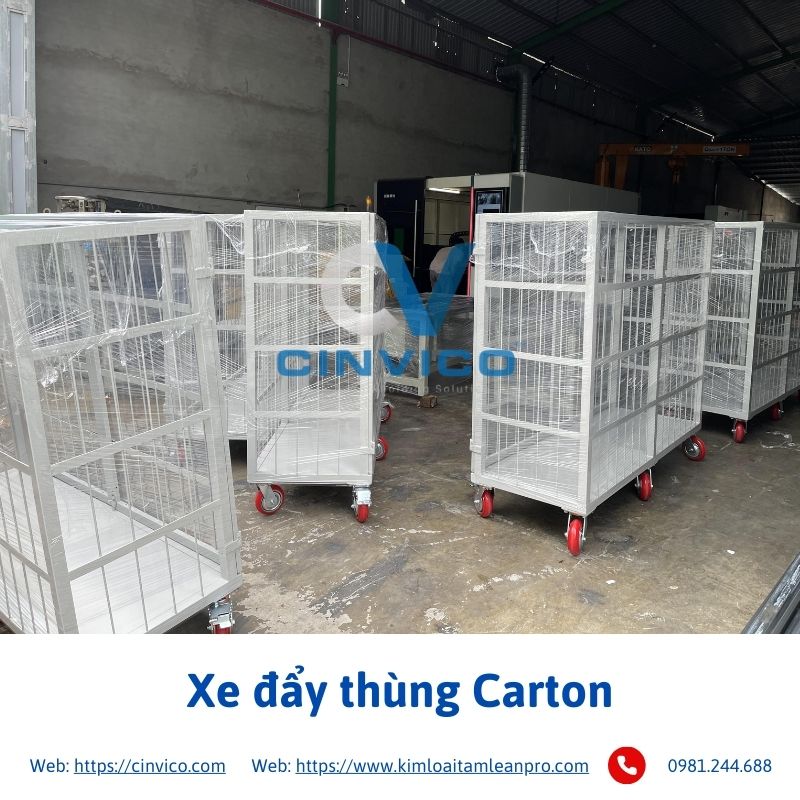 Xe đẩy thùng Carton