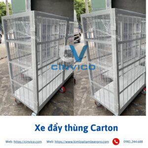 Xe đẩy thùng Carton