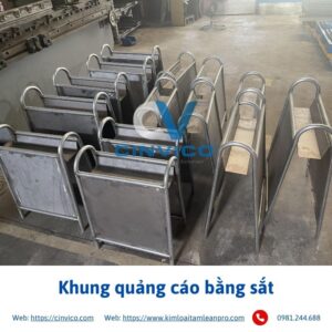 Khung quảng cáo làm bằng sắt