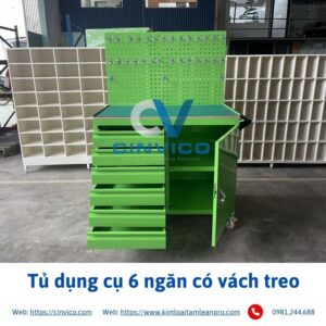 Tủ dụng cụ 6 ngăn có vách treo