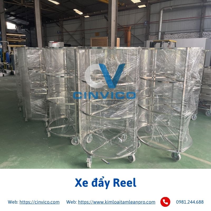 Xe đẩy Reel Inox