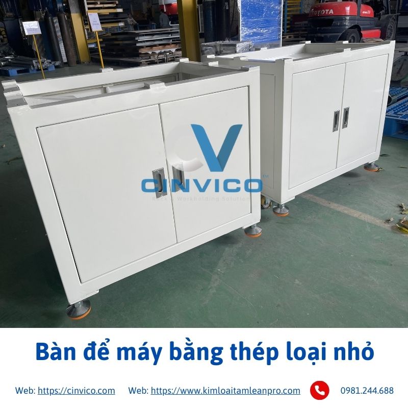 Bàn để máy bằng thép loại nhỏ